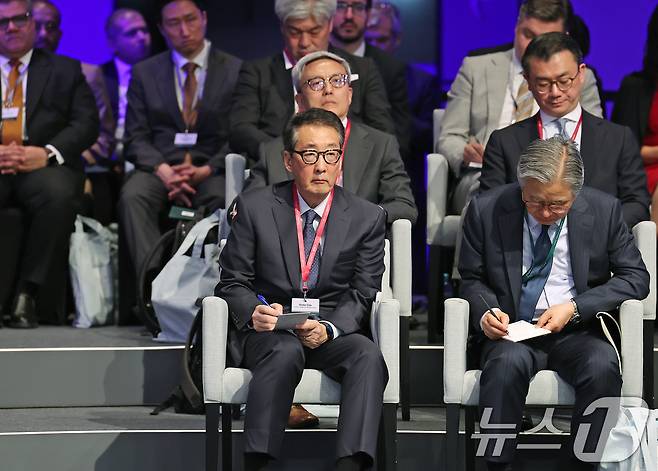 23일 오전 서울 용산구 그랜드하얏트 호텔에서 열린 '아산 플래넘 2025'에 참석한 빅터 차 전략국제문제연구소(CSIS) 한국 석좌의 모습 2025.4.23/뉴스1 ⓒ News1 장수영 기자