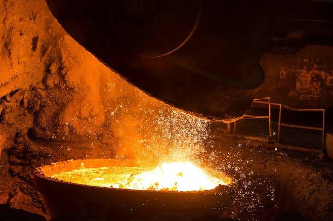 160년 된 스컨소프 제철소를 구하기 위해 영국 정부가 나섰다. 브리티시 스틸 제공