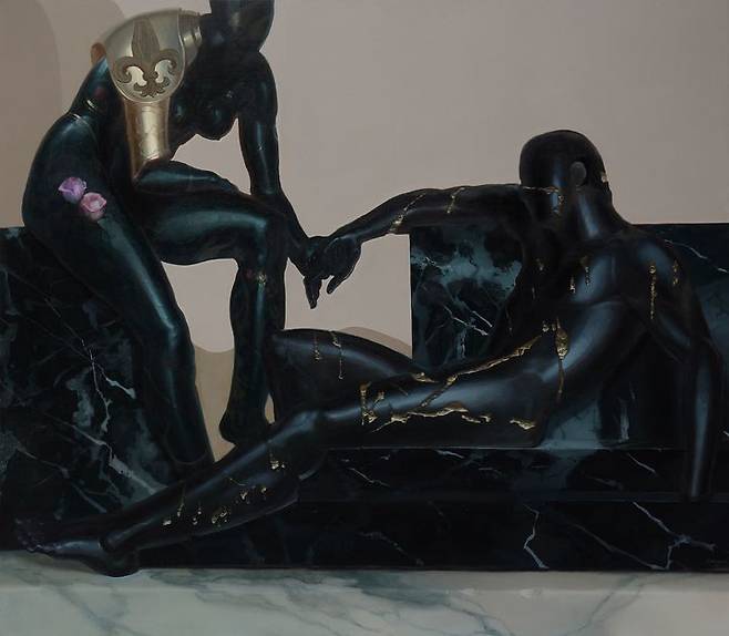 세르비아 출신 작가 필립 미라조비치(Filip Mirazović) 서울 첫 개인전이 레이지 마이크갤러리에서 열린다.Solace, 1 41x160cm, Oil onCanvas, Courtesy of Lazy Mike ©Filip Mirazović *재판매 및 DB 금지