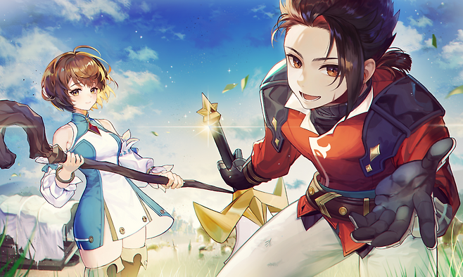 시나리오 일러스트. '에반&카린'과 함께 떠나는 모험.