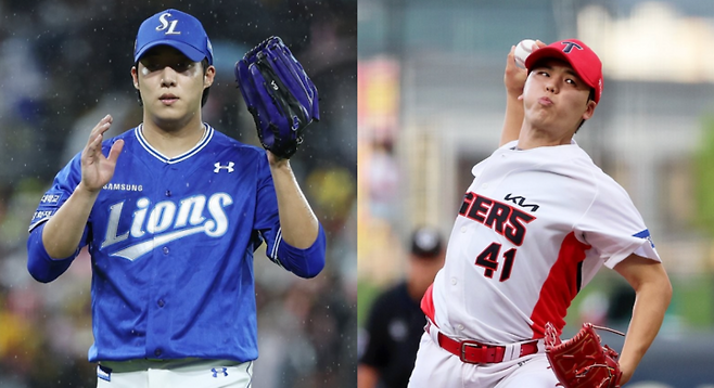 좌측부터 삼성 원태인, KIA 황동하