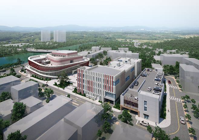 문화예술회관, 복합커뮤니티센터, 어울림센터 통합조감도. 진천군 제공