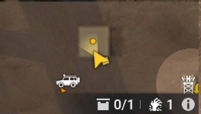 이 경우 건물에 있는 좀비는 하나, 파밍 자원도 하나다