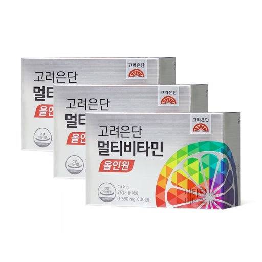 고려온단 고려은단 멀티 고려운단 고려은단 올연 멀티 고려운단 고려은단 올인 멀티비타민 올인원 468 g 20180 건강기능식품 1580mg x 30정