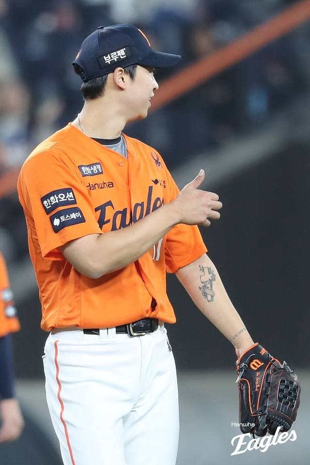 한화 엄상백은 25일 대전 KT전에서 쾌투했다. 사진=한화 제공