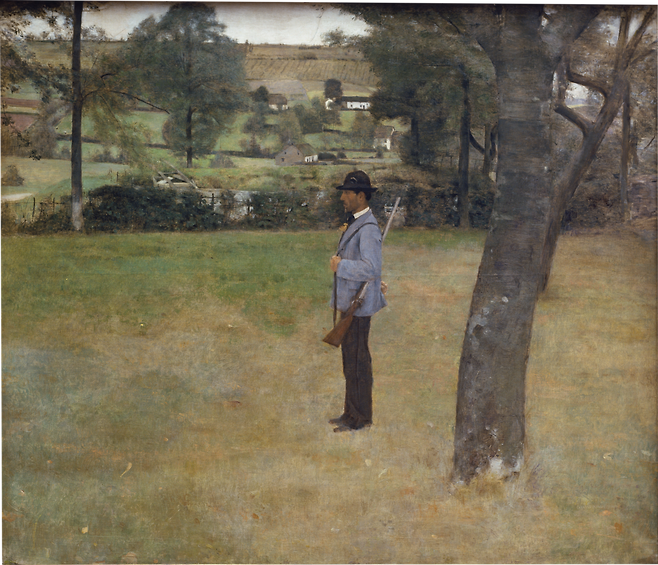 페르낭 크노프, The Game Warden, 1883, 캔버스에 유채, 151x176.5cm, 슈타델 미술관