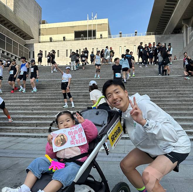 유상민(34)씨와 딸 아솔(3)양. /김영우 기자