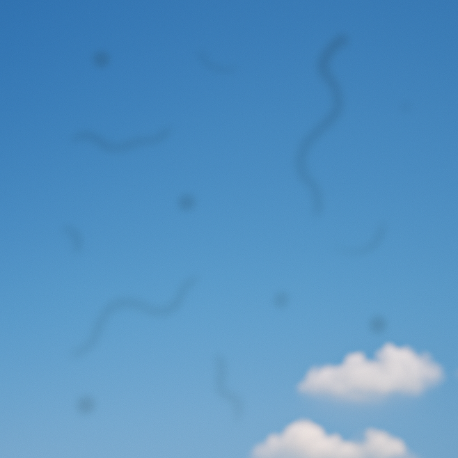 이미지=챗GPT, 비문증 있는 사람 시점