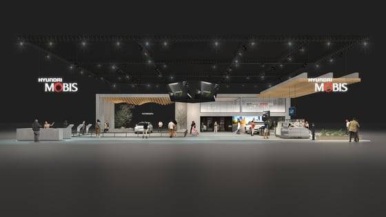 오는 4월 3일부터 13일까지 경기 고양시 일산 킨텍스(KINTEX)에서 개최되는 '2025 서울모빌리티쇼' 내 현대모비스 부스 조감도(현대모비스 제공). 2025.03.19.