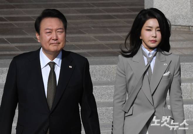 윤석열 전 대통령과 김건희 여사. 황진환 기자
