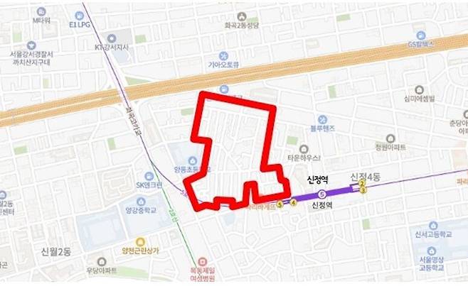 양천구 신정4동 922일대 위치도 / 자료 = 서울시