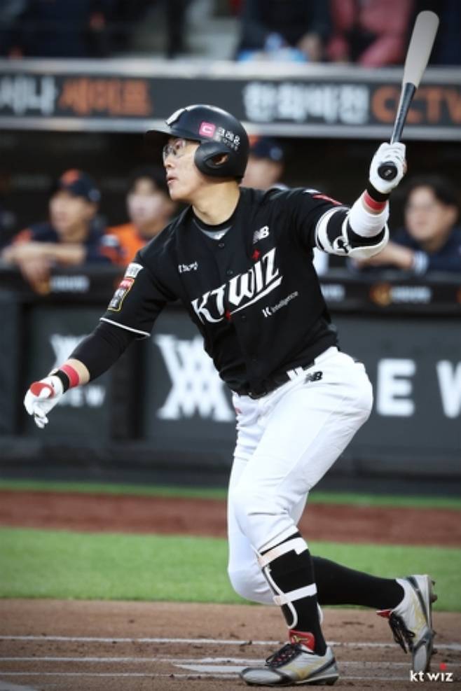 28일 1군에서 제외돼 한 달 정도 결장이 예상되는 kt 내야수 허경민. kt
