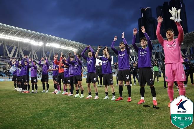 대구 원정에서 승리를 거둔 안양(한국프로축구연맹 제공)