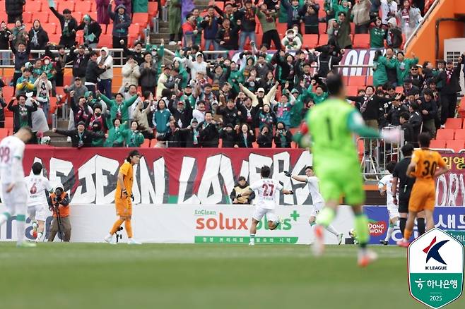 K리그1 선두를 달리는 대전 하나시티즌. (한국프로축구연맹 제공)