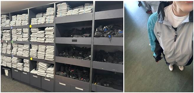 다양한 사이즈로 구비된 체험복과 안전 장치. /사진= 강예신 여행+ 기자