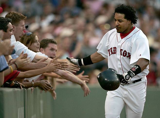 2004시즌 보스턴 레드삭스에서 활약한 강타자 매니 라미레스. 게티이미지코리아