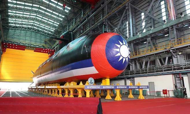 2023년 9월 대만 가오슝에서 열린 하이쿤 잠수함 진수식