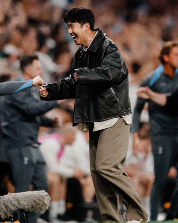 ▲ 토트넘 홋스퍼 주장 손흥민이 보되/글림트전에 관중석에서 경기를 보며 승리에 기뻐했다. ⓒ토트넘 홋스퍼 사회관계망서비스(SNS) 갈무리