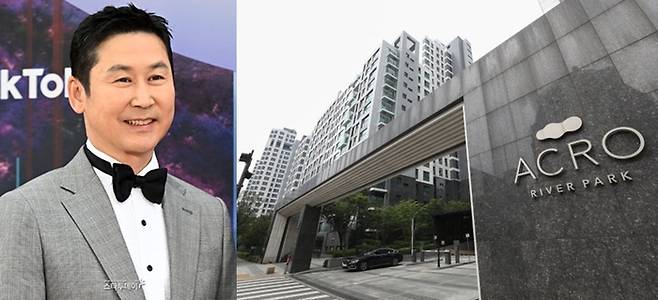 아크로리버파크에 살고 있는 신동엽. 사진 ㅣ스타투데이DB, 대림산업 홈페이지