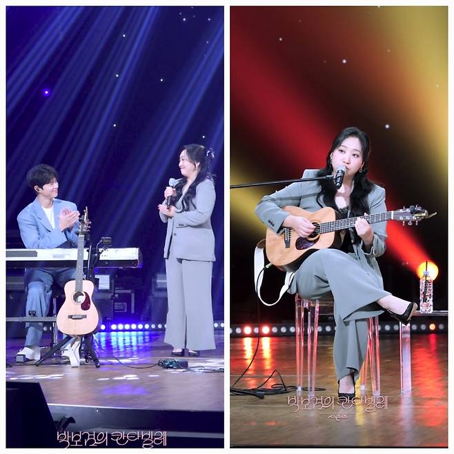 싱어송라이터 사라 강이 박보검과의 무대 뒤풀이에서 깜짝 고백을 전했다.사진=KBS