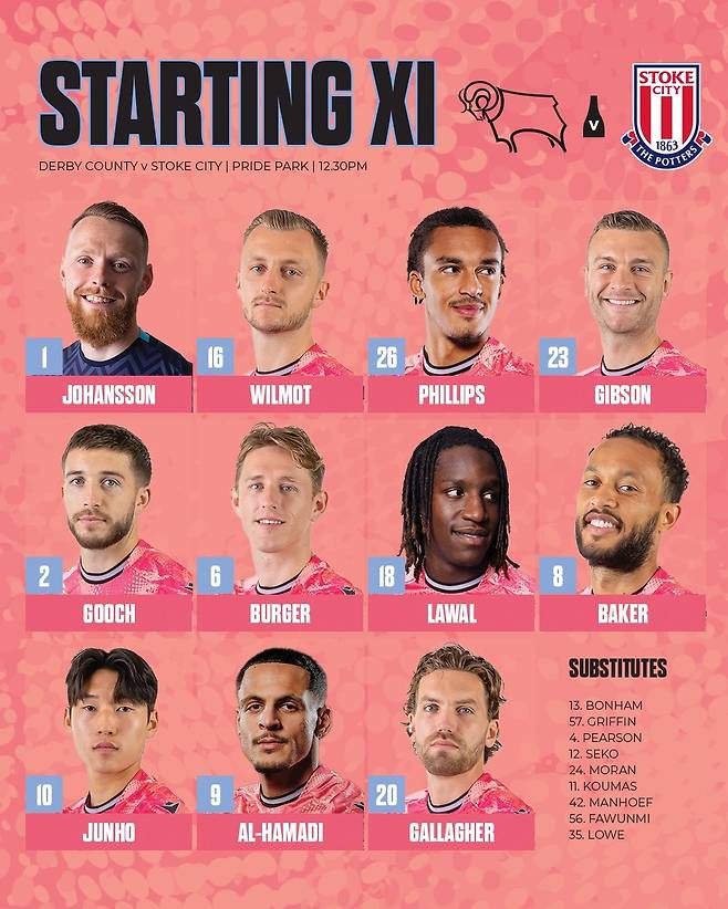 스토크 시티 선발 라인업. 스토크 SNS