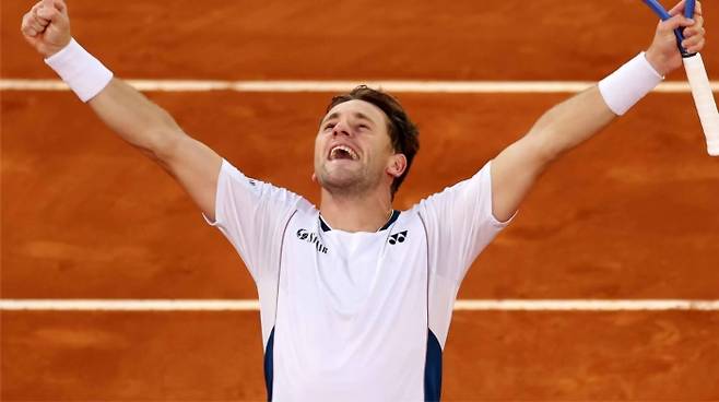 2025 마드리드오픈 챔피언에 오른 캐스퍼 루드. 사진/ATP 투어