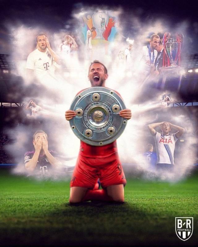 해리 케인이 14년 동안 탈출하지 못한 ‘무관 지옥’에서 간신히 벗어났다. 프로 커리어 첫 우승의 순간이다. 사진=BR 풋볼 SNS