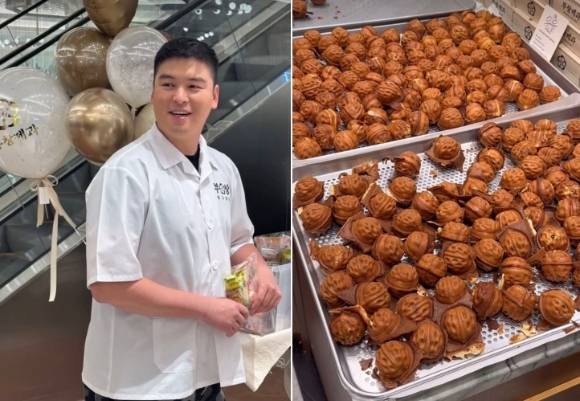 배우 이장우가 제품 개발에 참여한 호두과자. 부창제과 SNS