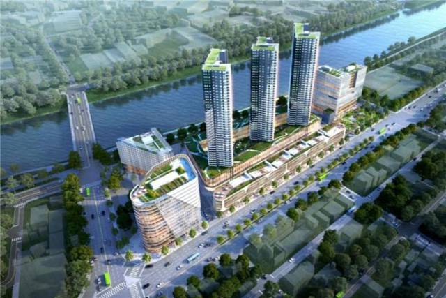 D그룹이 양산시 신기동에 조성하기로 한 복합도시 조감도(2019년 8월 당시 조감도).양산시 제공