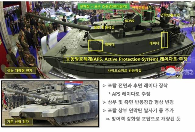 북한 신형 전차 분석도 사진 제공=유용원 국민의힘 의원실