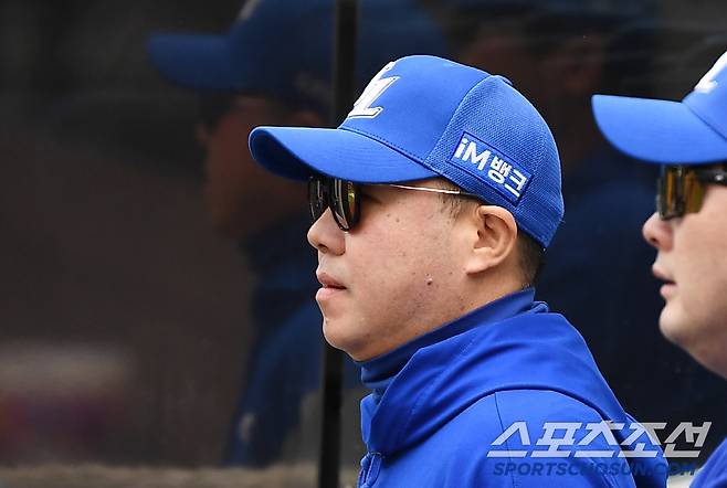 6일 대전 한화생명볼파크에서 열린 삼성-한화전. 박진만 감독이 경기를 지켜보고 있다. 대전=정재근 기자 cjg@sportschosun.com/2025..5.6/