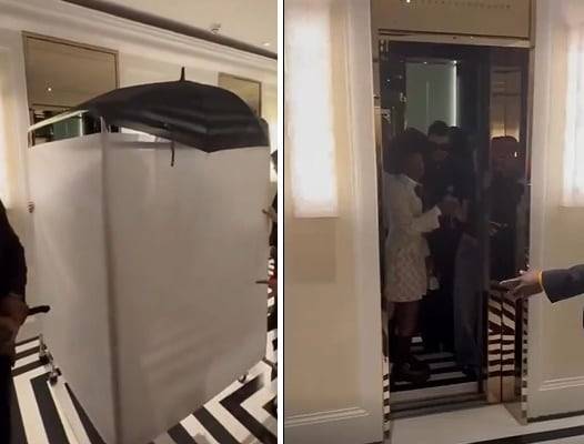 스태프들의 철통 보안 속 멧갈라 행사장으로 이동하는 래퍼 도이치./틱톡