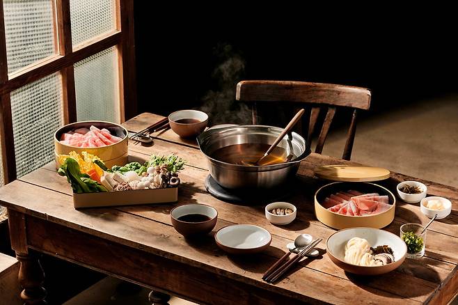 샤브식당 상하의 샤부샤부 메뉴 . 엠즈씨드