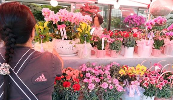 어버이날을 하루 앞둔 7일 인천 남동구 구월동의 화원 앞에 카네이션이 진열돼 있다. 2025.05.07. 뉴시스