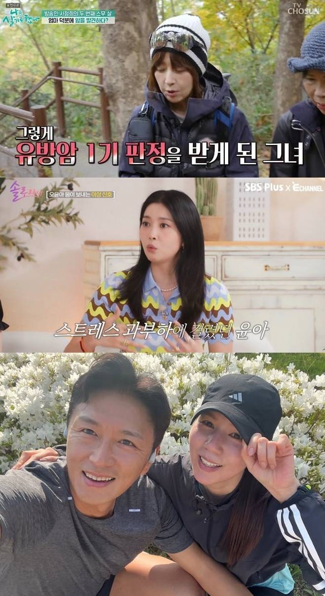 위부터 서정희(TV조선 ‘휴먼 다큐 나는 살기로 했다’) , 오윤아(SBS Plus, E채널 ‘솔로라서’), 진태현 박시은 부부(개인 소셜미디어)