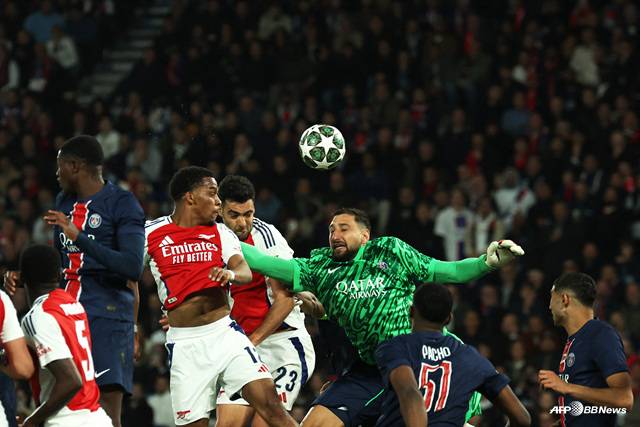 PSG-아스널 경기 장면. /AFPBBNews=뉴스1