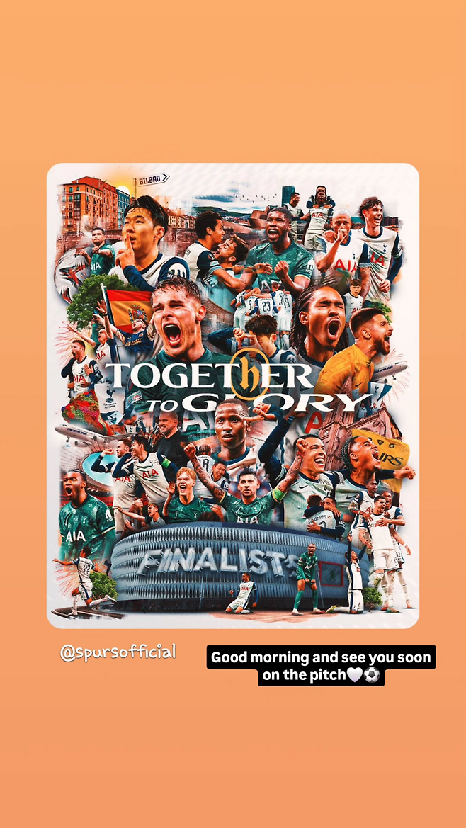 9일 자신의 SNS에 복귀 임박 소식을 전한 손흥민. 사진=손흥민 SNS