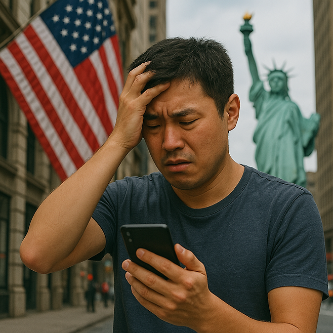 여행 준비 중 피해를 본 모습을 표현한 그림/ 그림=챗 GPT