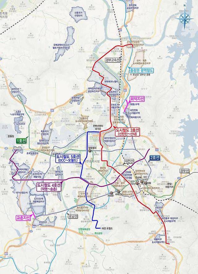 대전도시철도 3·4·5호선 구축계획안. 대전시 제공