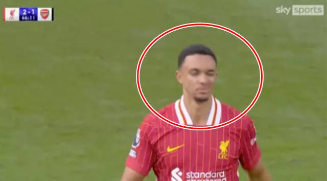 윙크를 하는듯한 트렌트 알렉산더 아놀드. /사진=영국 스포츠바이블