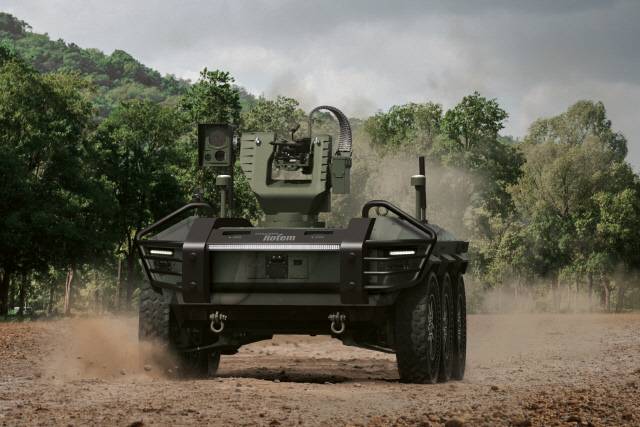 현대로템의 다목적 무인차량 'HR-셰르파'. 현대로템 제공