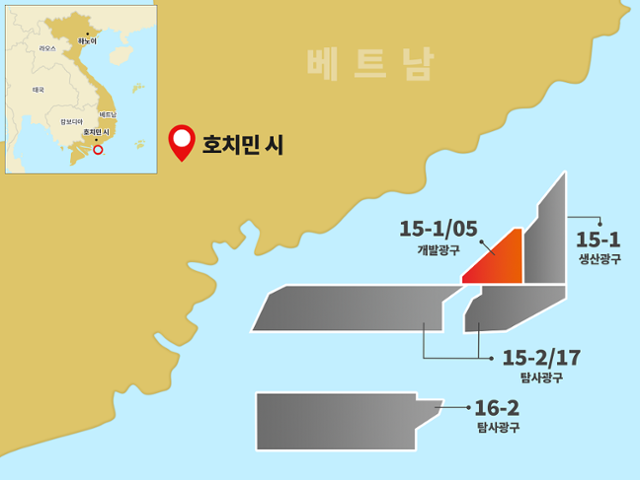 베트남 광구 위치. SK이노베이션 제공
