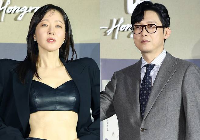 (서울=뉴스1) 권현진 기자 = 배우 박병은, 엄지원이 13일 서울 구로구 라마다서울 신도림 호텔에서 열린 넷플릭스 시리즈 ‘탄금’ (극본 김진아/연출 김홍선) 제작발표회에 참석해 포즈를 취하고 있다. ‘탄금’은 실종되었던 조선 최대 상단의 아들 홍랑(이재욱 분)이 기억을 잃은 채 12년 만에 돌아오고, 이복누이 재이(조보아 분)만이 그의 실체를 의심하는 가운데 둘 사이 싹트는 알 수 없는 감정을 그린 미스터리 멜로 사극이다. 2025.5.13/뉴스1