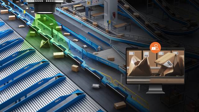 ‘BCR(Barcode Reader)’ 카메라가 적용된 한화비전의 물류 솔루션 모습. 한화비전 제공