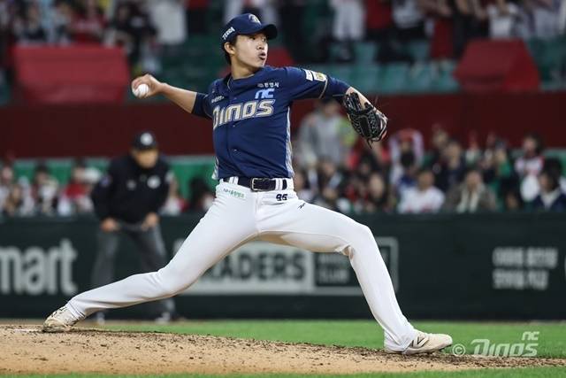 1군 데뷔전이었던 15일 인천 SSG전에서 인상 깊은 모습을 보인 김태훈. 사진=NC 제공