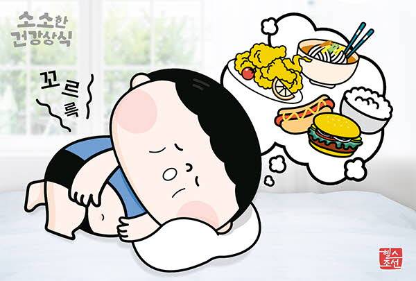 과식을 하고 난 뒤에는 여러 생리학적 요인들이 작용해 오히려 공복감을 느낄 수 있다./그래픽=헬스조선DB