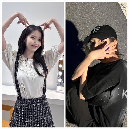 가수 겸 배우 아이유가 ‘고양이 그림자 포즈 챌린지’에 탑승하며 특유의 귀여움과 유머 감각을 동시에 선보였다. 사진=베리즈