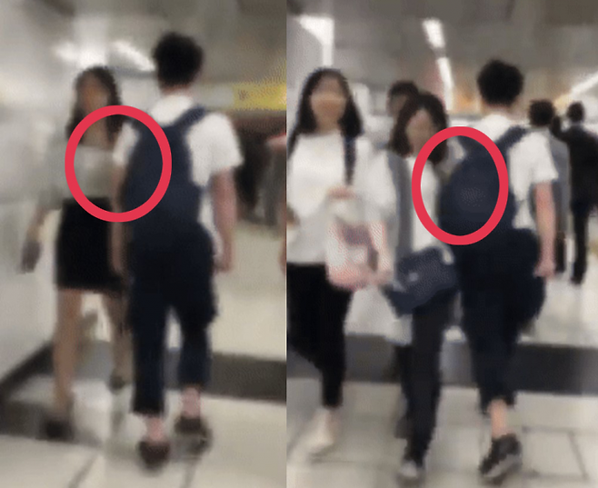 일본에서 사회 문제가 된 '어깨빵' 테러. 유튜브 갈무리