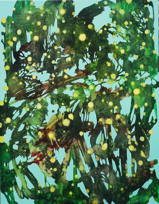 유정현, 빛나는 것들, 캔버스에 아크릴, 116.8x91 cm, 2023