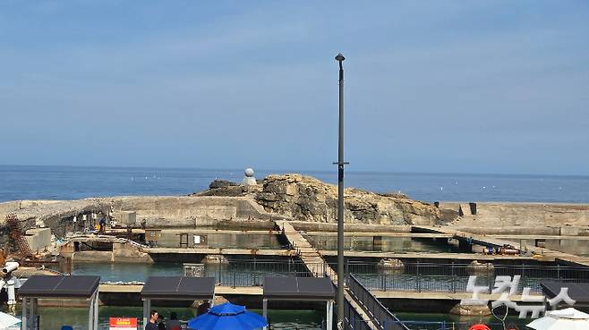 동경(경도) 129° 35' 10'' 지점에 대한민국 최동단 '국토 동쪽 땅끝' 표지석이 설치돼 있다. 김대기 기자